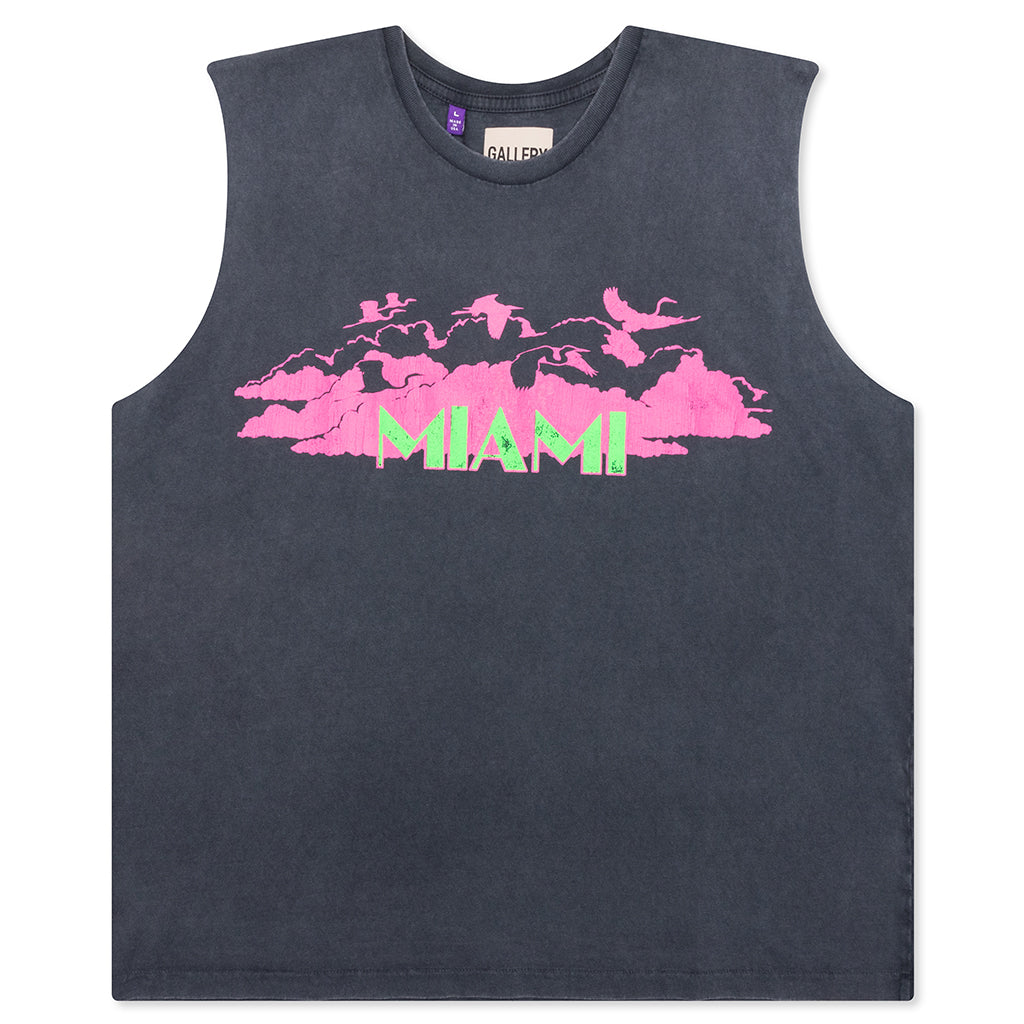 Collins Sleeveless Tee - Ocean Wash Black