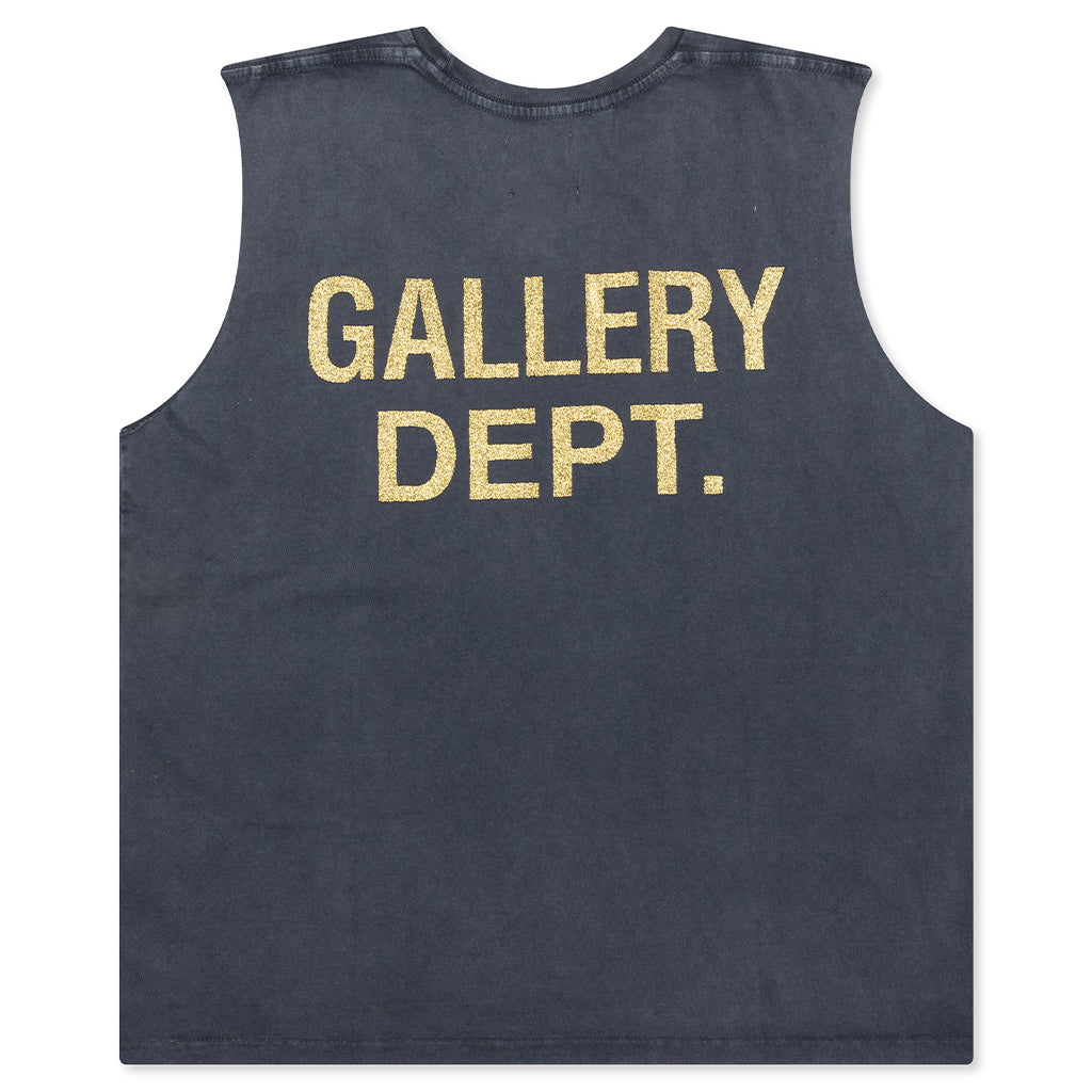 Collins Sleeveless Tee - Ocean Wash Black