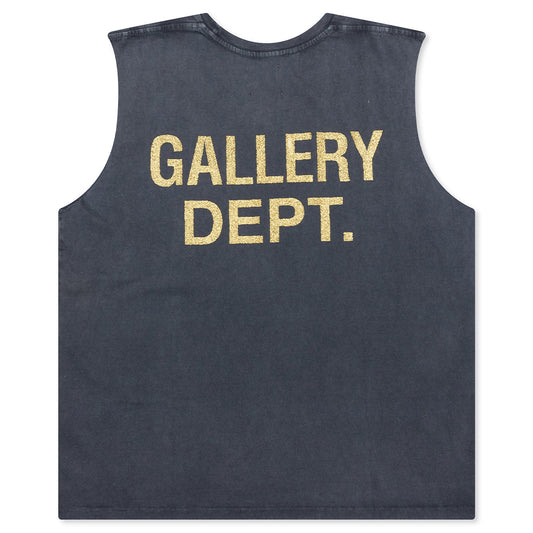 Collins Sleeveless Tee - Ocean Wash Black