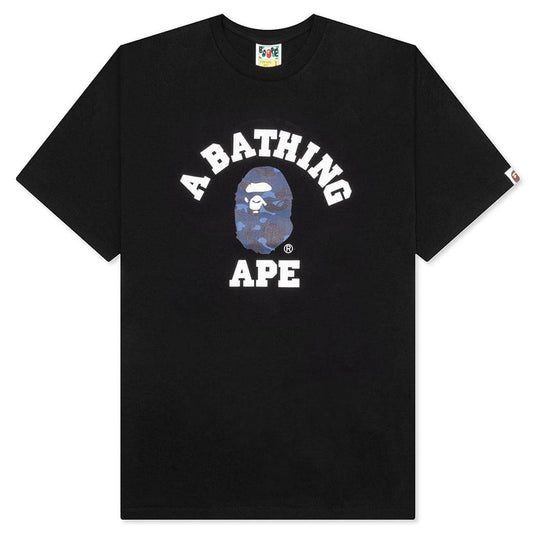Color Camo College Tee - Black/Navy