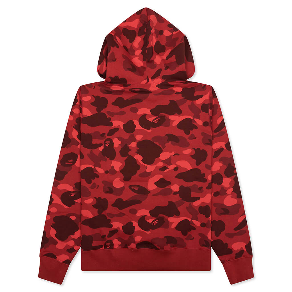Color Camo Pullover Hoodie - Red