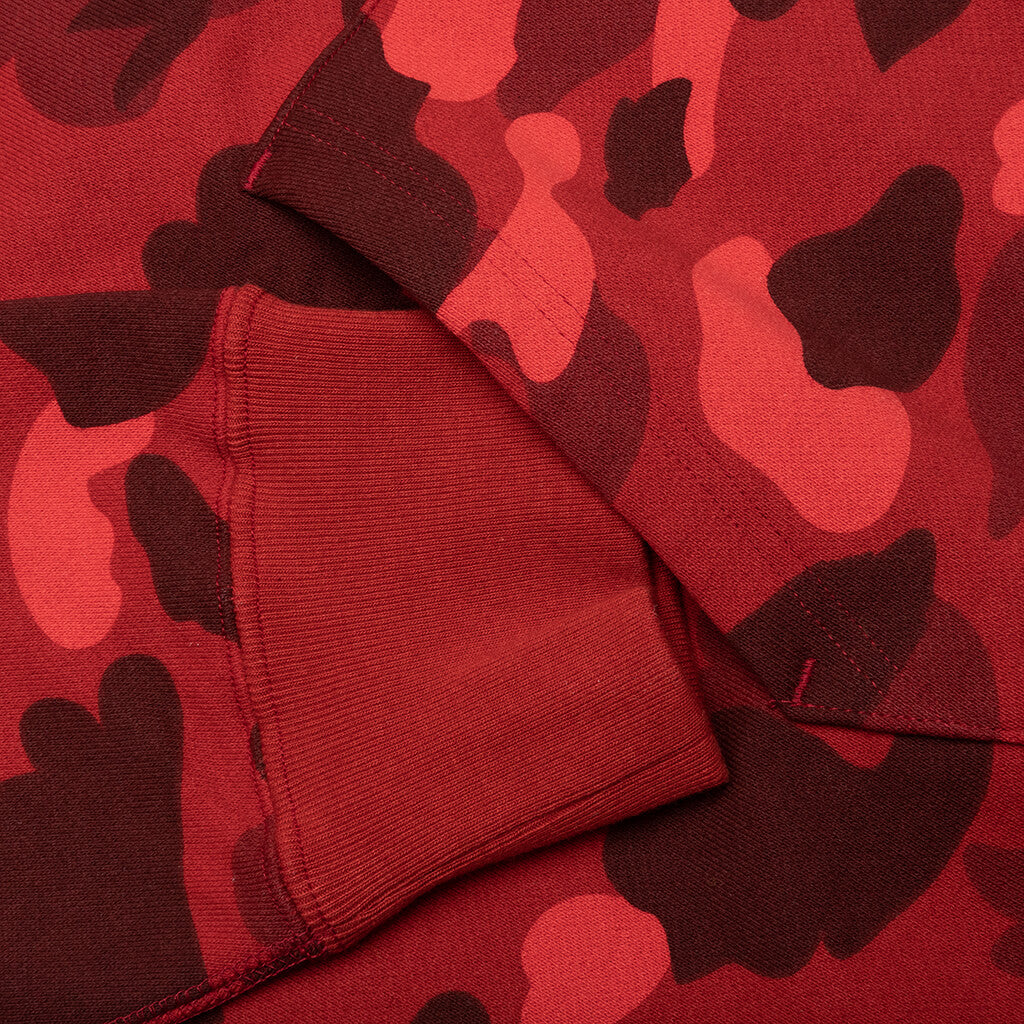Color Camo Pullover Hoodie - Red