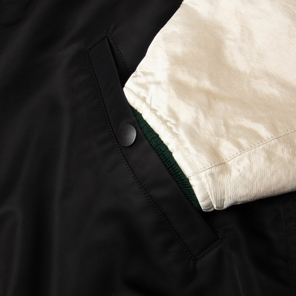 Front Back Combined Flight Jacket - Black