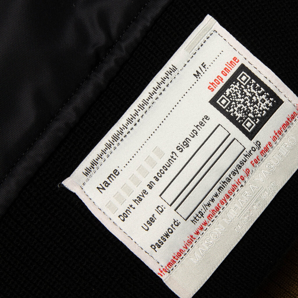 Front Back Combined Flight Jacket - Black