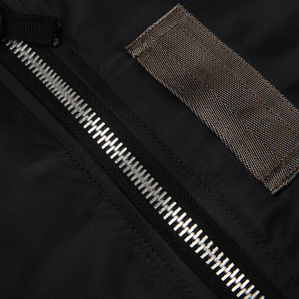 Front Back Combined Flight Jacket - Black