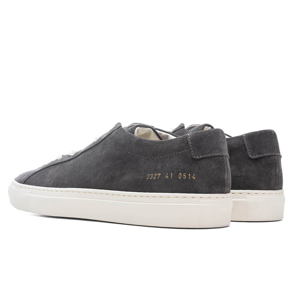 Achilles Low in Suede - Washed Black