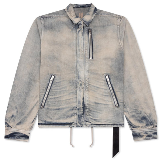 Concealed Zipfront Denim Jacket - Mineral Pearl
