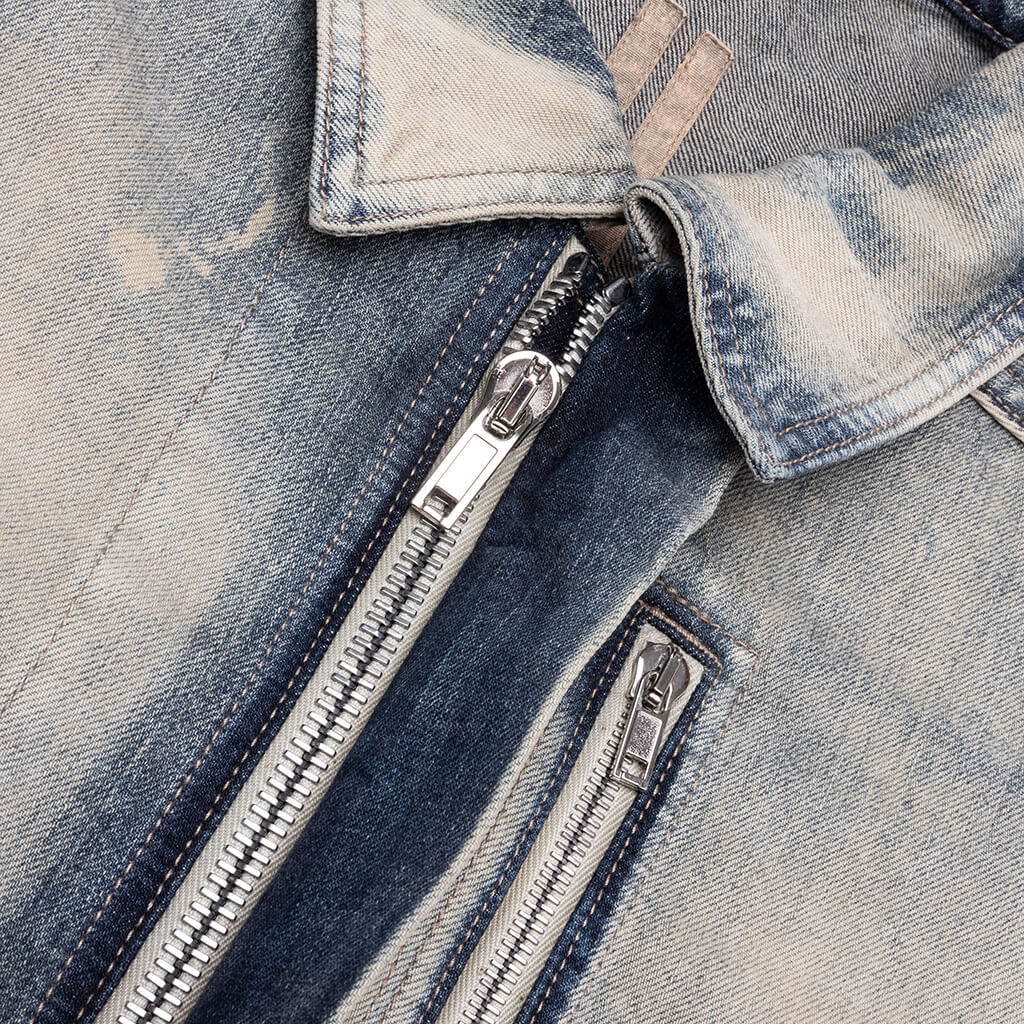 Concealed Zipfront Denim Jacket - Mineral Pearl