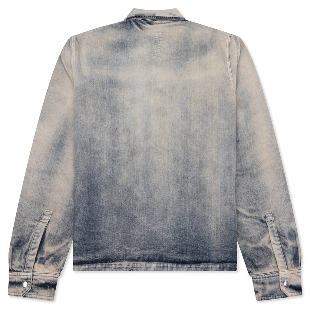 Concealed Zipfront Denim Jacket - Mineral Pearl