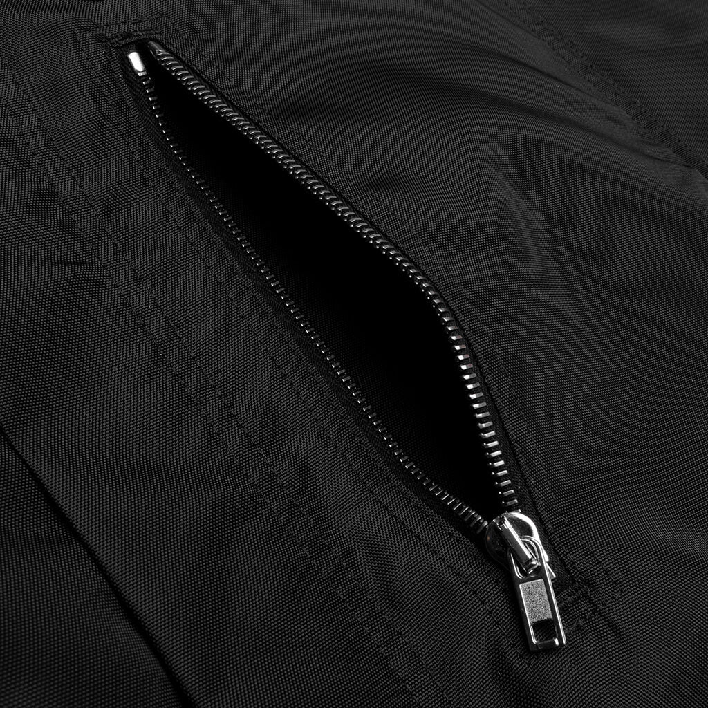 Concealed Zipfront Padded Jacket - Black