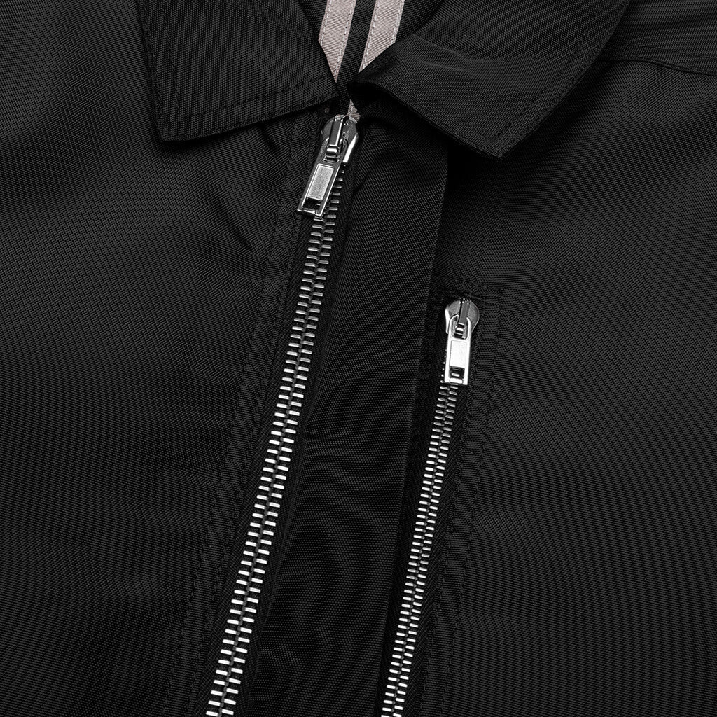 Concealed Zipfront Padded Jacket - Black
