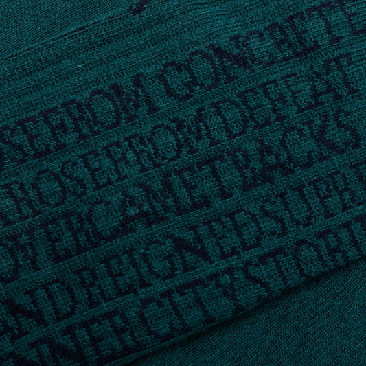 Concrete Rose Ribbed Sock - Green