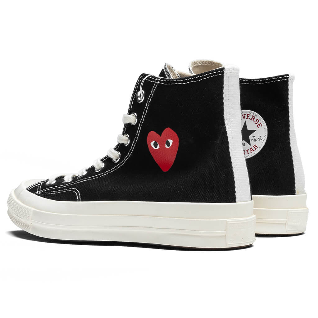 Converse x Comme Des Garcons PLAY All Star Chuck '70 Hi Small Red Heart - Black