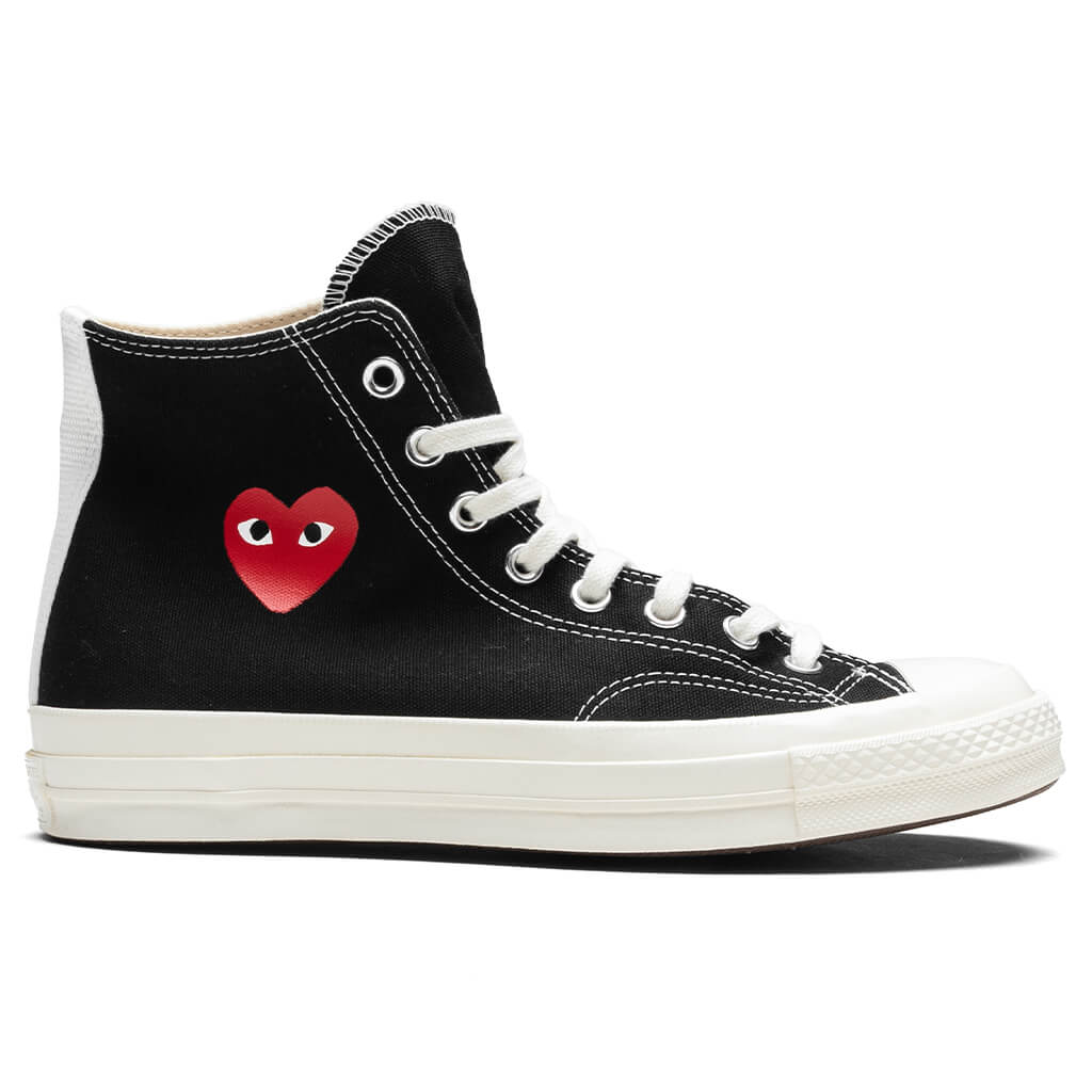 Converse x Comme Des Garcons PLAY All Star Chuck '70 Hi Small Red Heart - Black