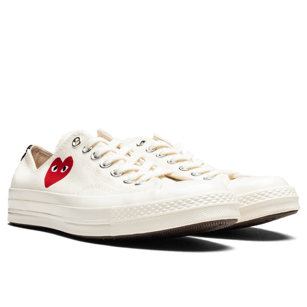 Converse x Comme Des Garcons PLAY All Star Chuck '70 Ox Small Red Heart - White