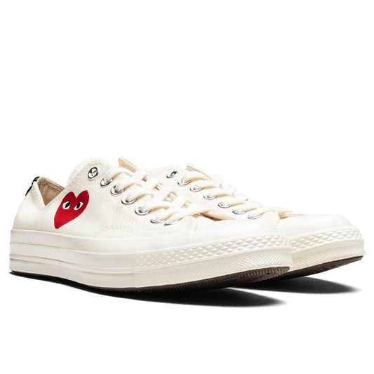 Converse x Comme Des Garcons PLAY All Star Chuck '70 Ox Small Red Heart - White