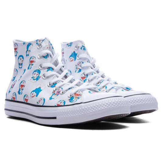Converse x Doraemon Chuck Taylor All Star Hi - Vintage White/Hawaiian Gold/Flamingo