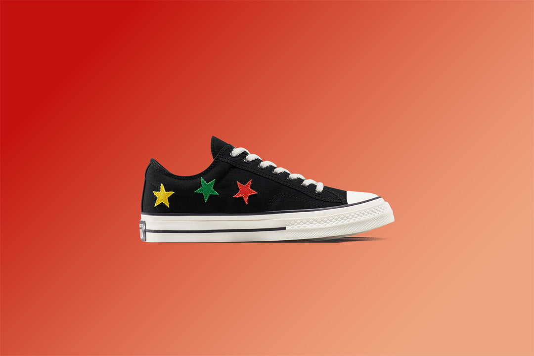 Converse x Daily Paper Star Player 76 Ox - Black/Fern Green/Cyber Yellow