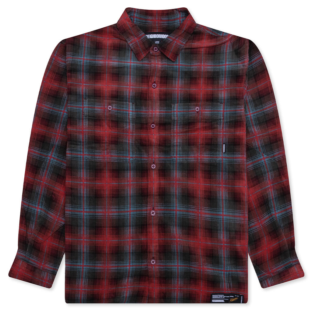 Corduroy Check Shirt L/S - Red