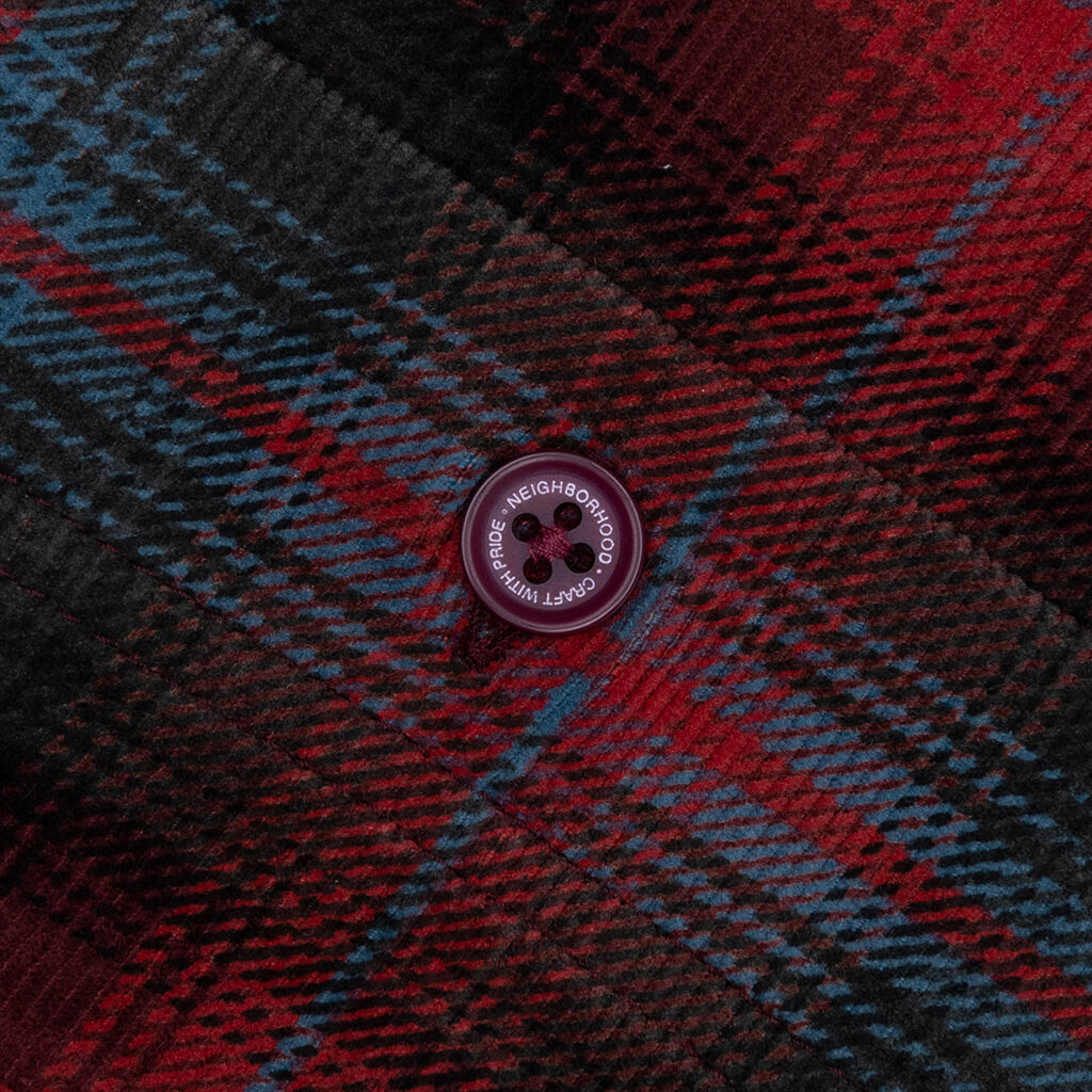 Corduroy Check Shirt L/S - Red