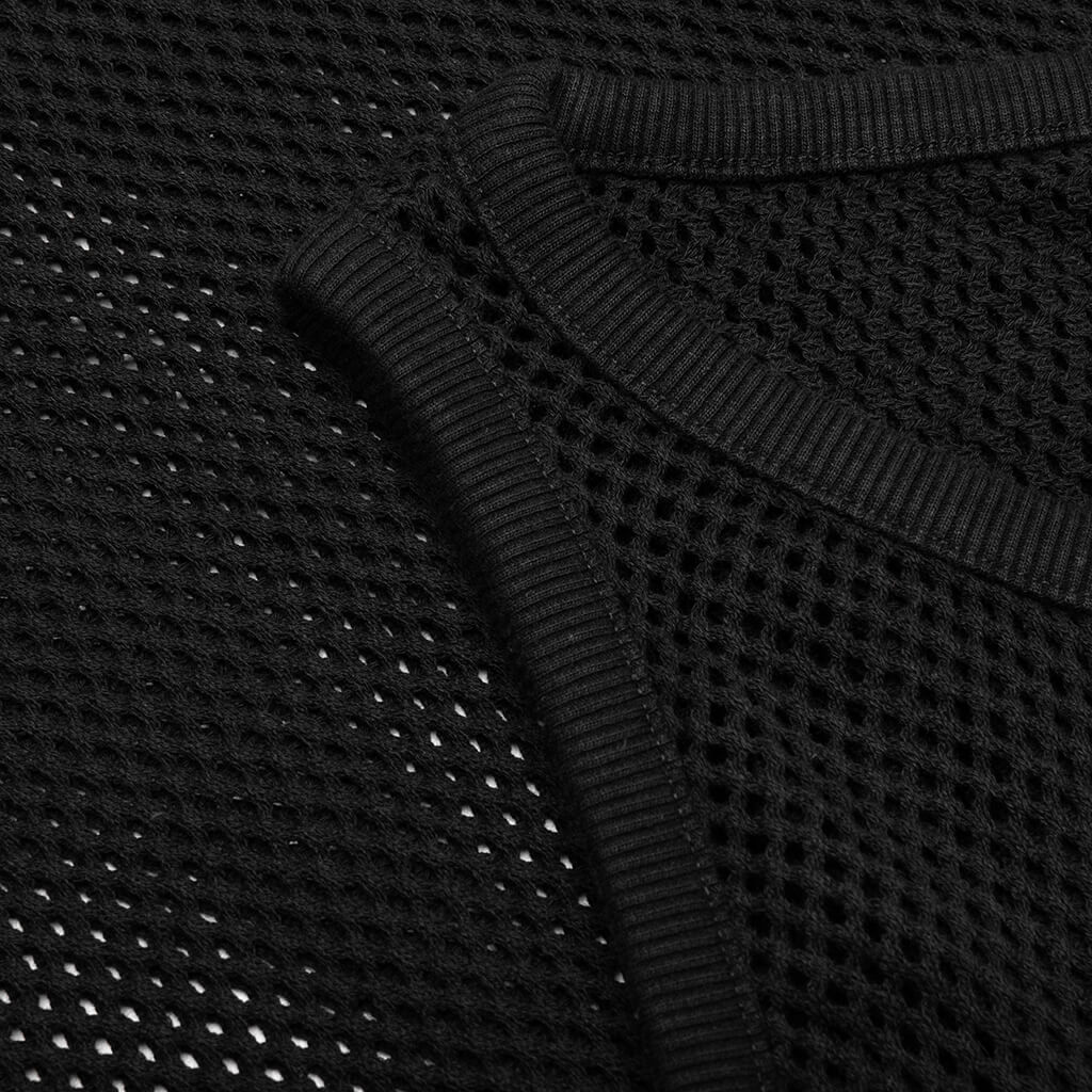 Cotton Big Mesh Tank - Black