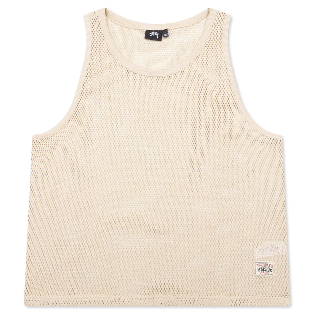 Cotton Big Mesh Tank - Natural