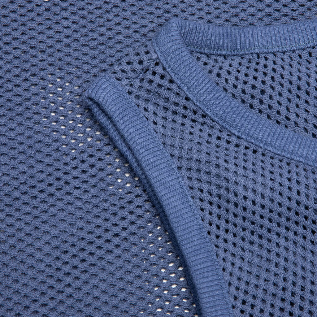 Cotton Big Mesh Tank - Navy