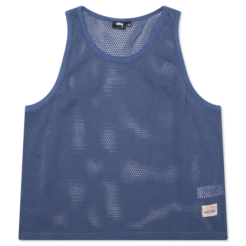 Cotton Big Mesh Tank - Navy