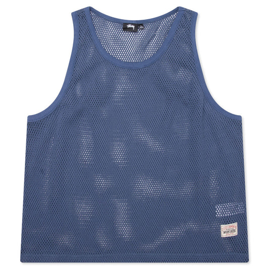 Cotton Big Mesh Tank - Navy