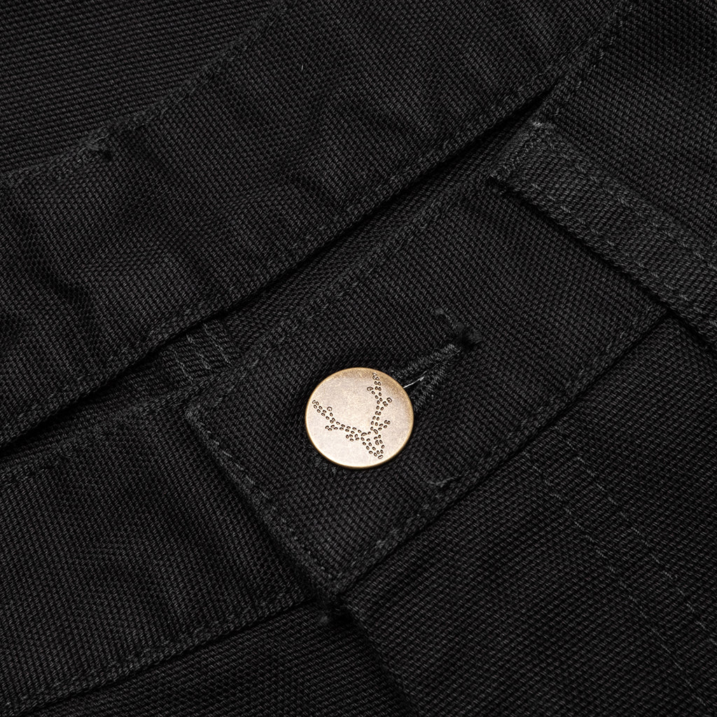 Cotton Canvas Painter Pant - Black