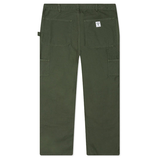 Cotton Canvas Painter Pant - Moss Green