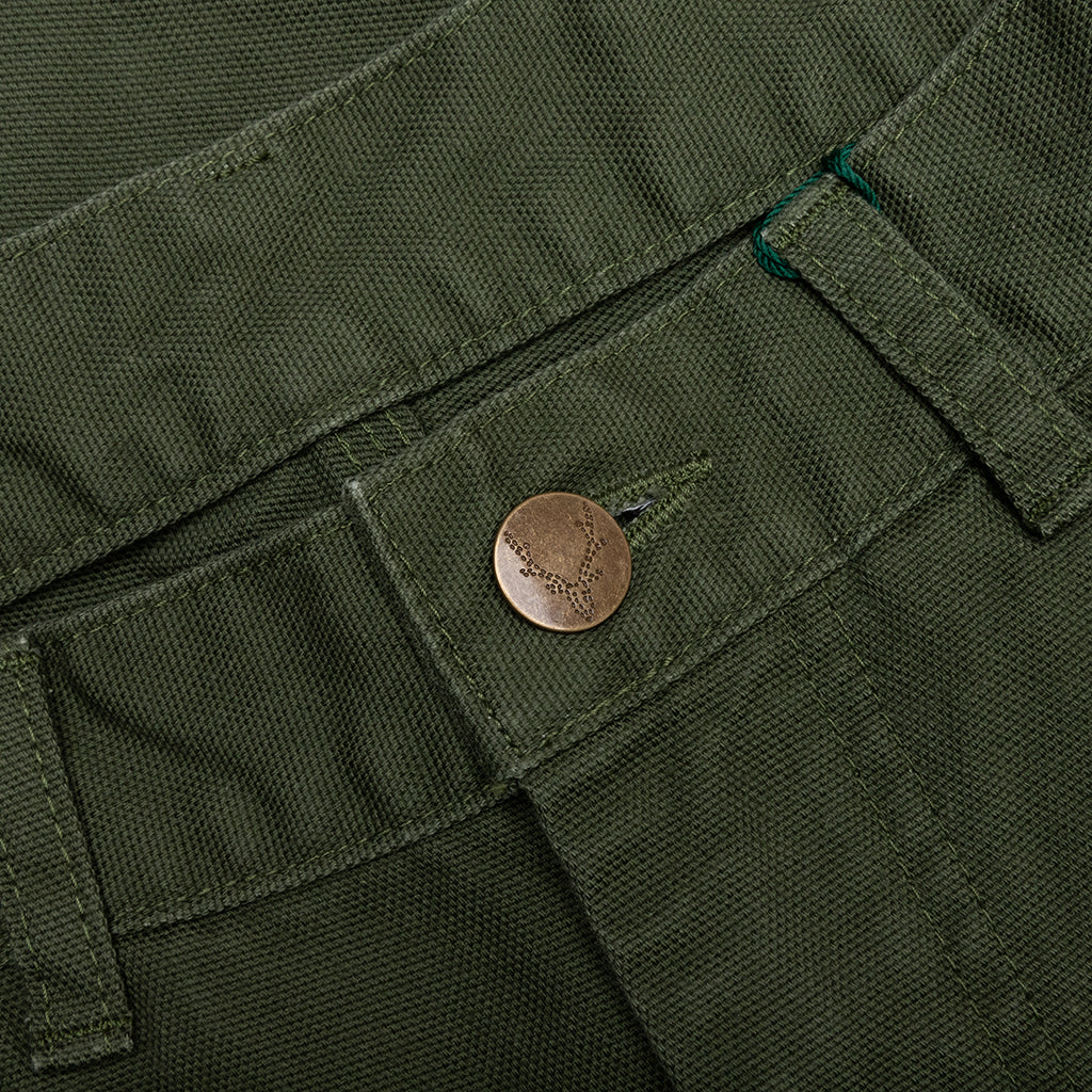 Cotton Canvas Painter Pant - Moss Green