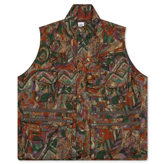 Multi-Pocket Zipped Padding Vest - EZO Forest