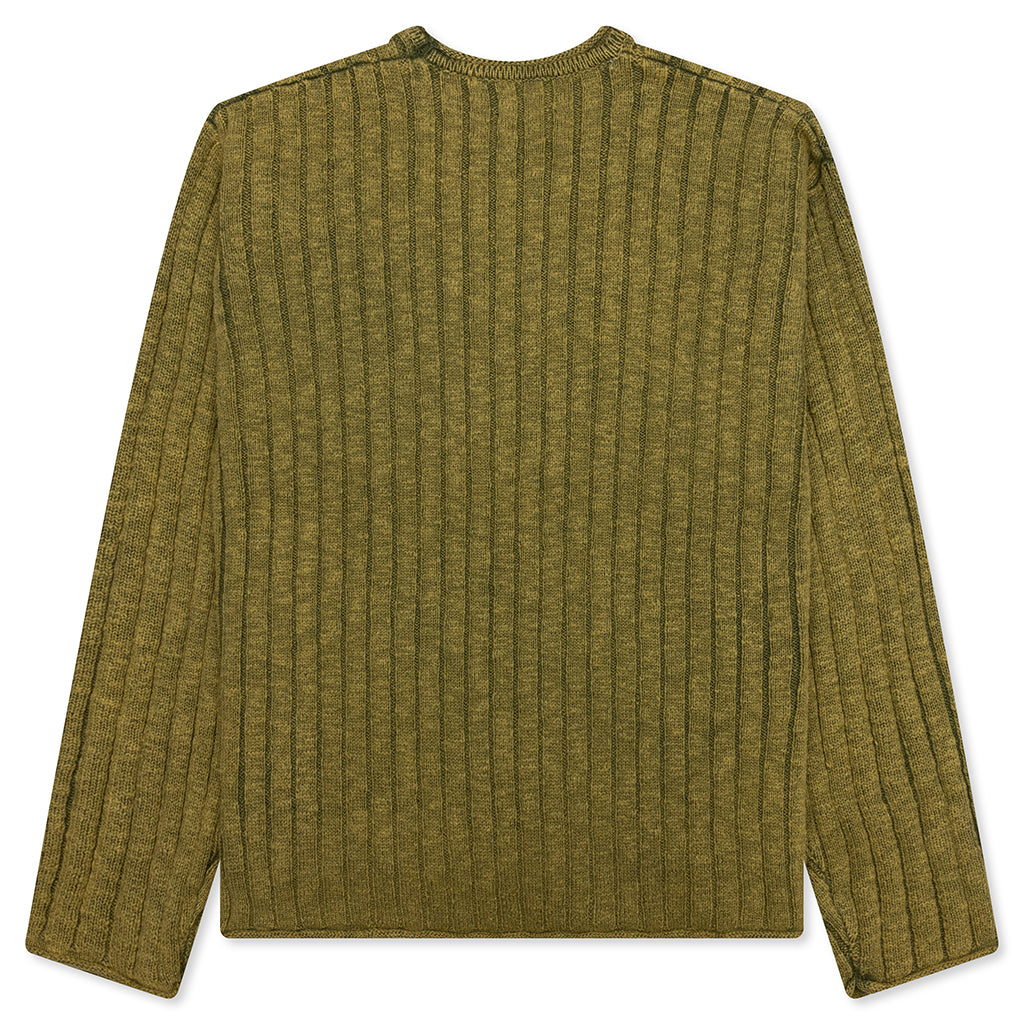 Cotton Slub Rib Crew - Green