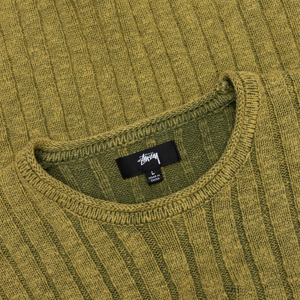 Cotton Slub Rib Crew - Green