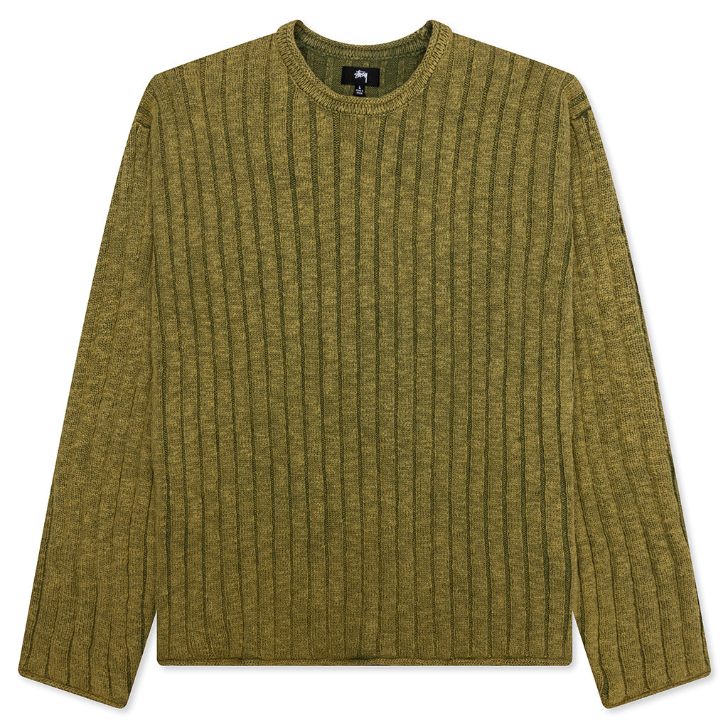 Cotton Slub Rib Crew - Green