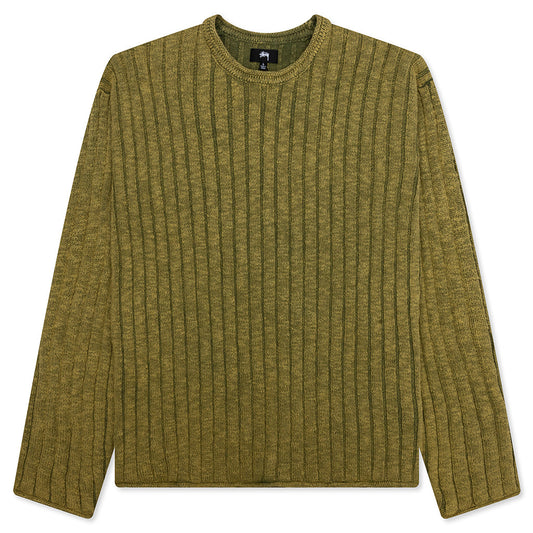 Cotton Slub Rib Crew - Green