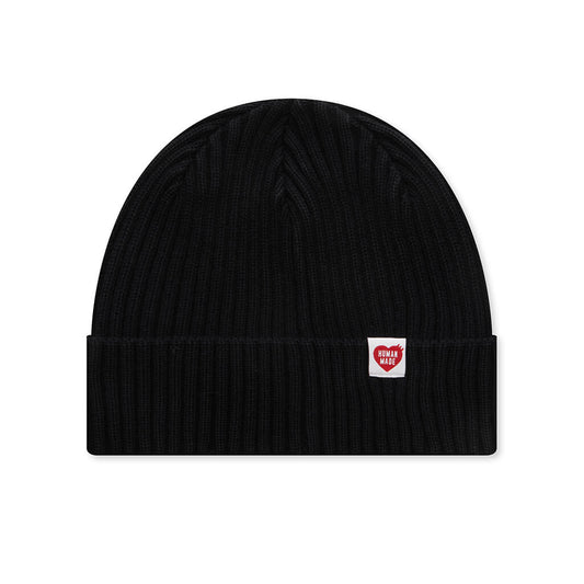 Cotton Rib Beanie - Black