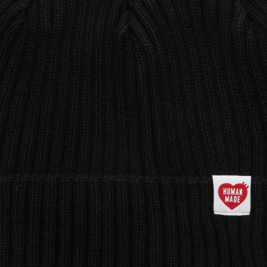 Cotton Rib Beanie - Black