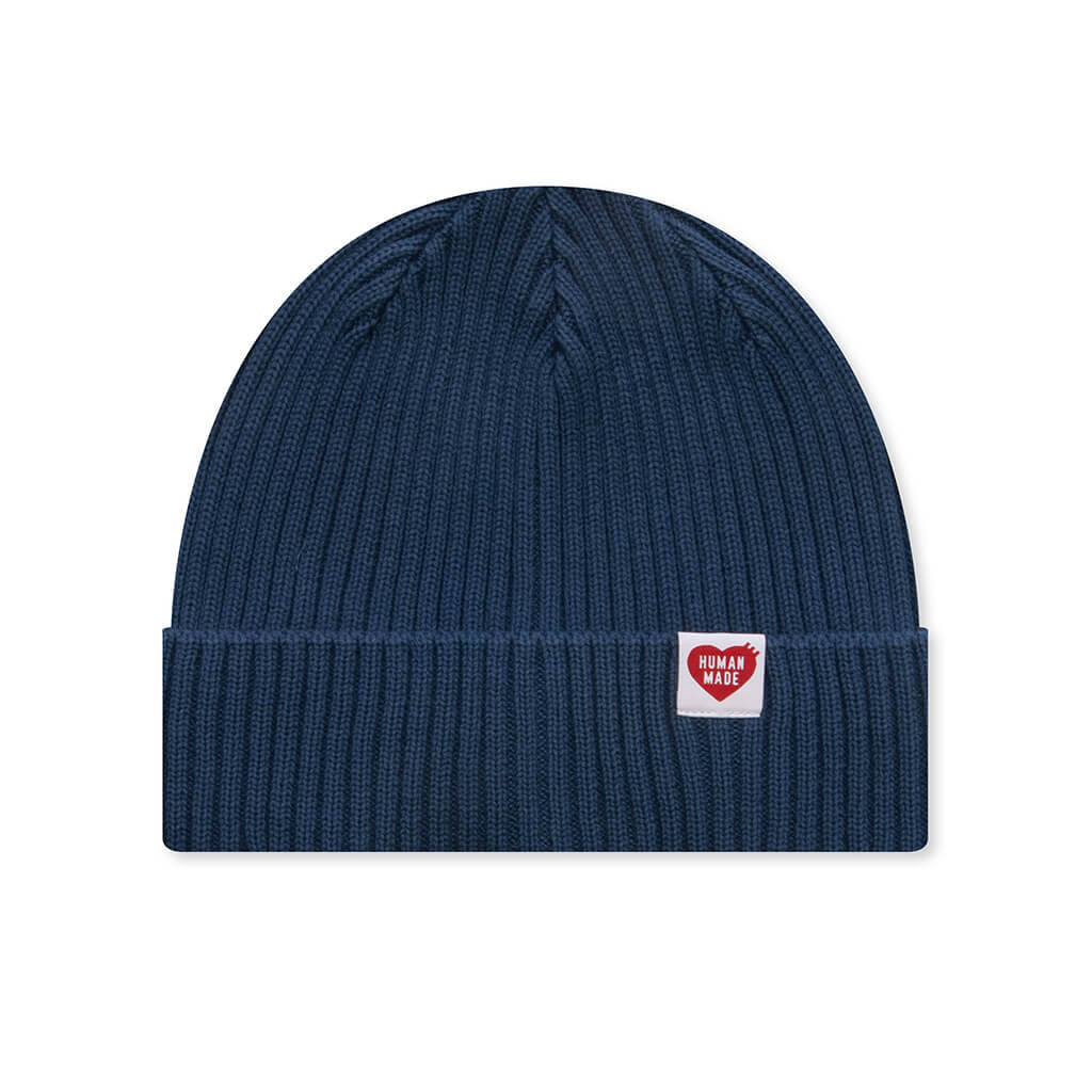 Cotton Rib Beanie - Navy