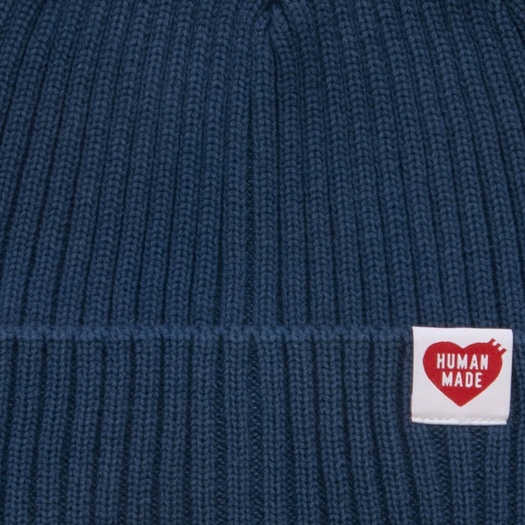 Cotton Rib Beanie - Navy