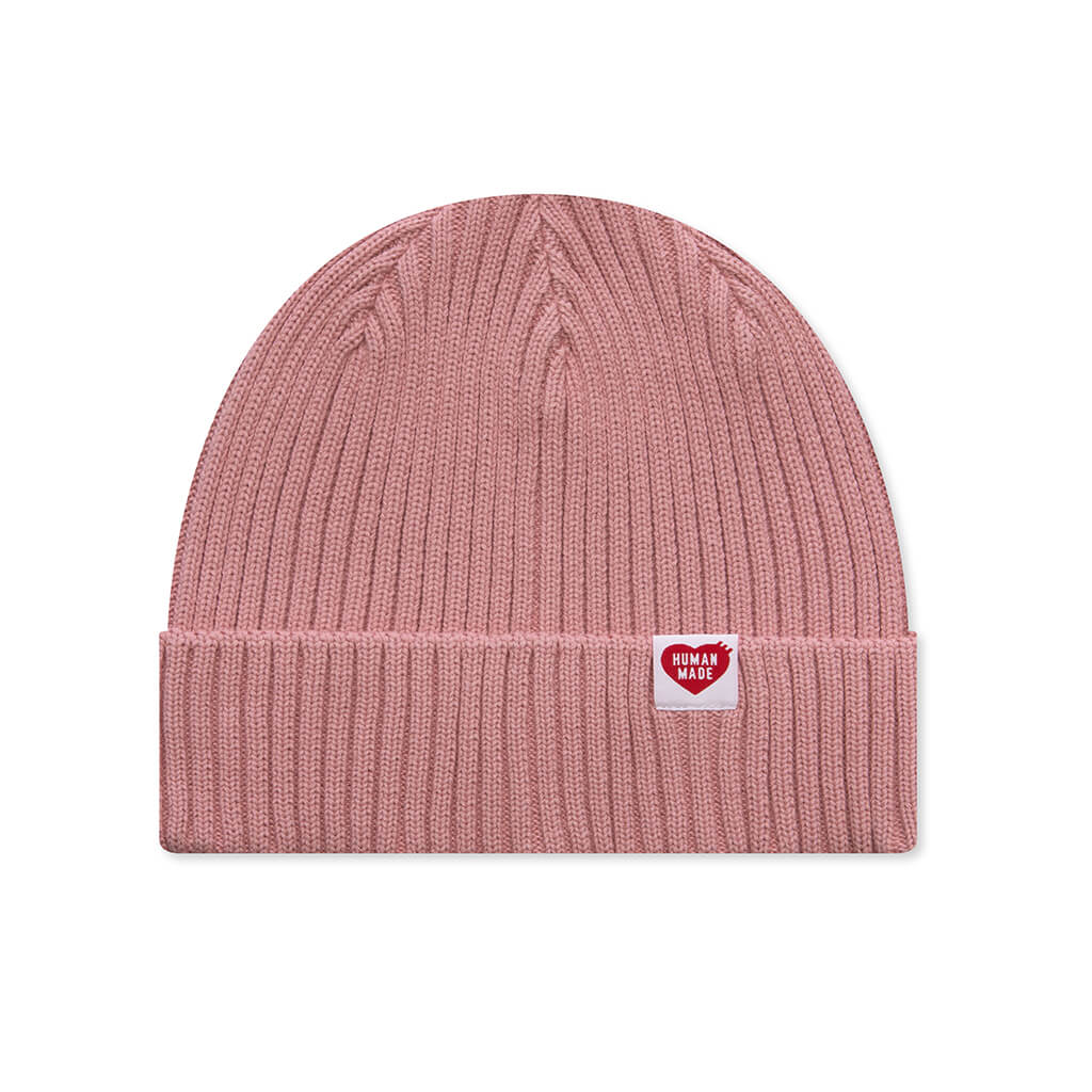 Cotton Rib Beanie - Pink