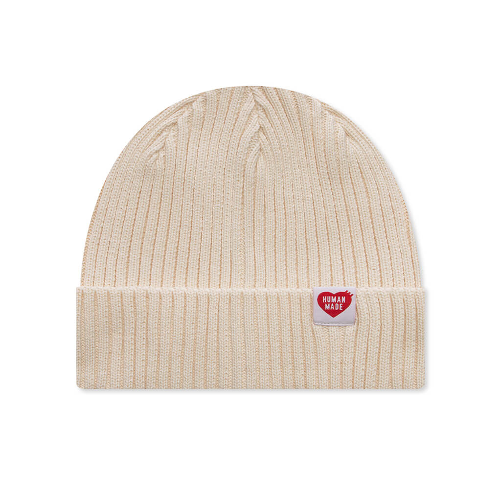 Cotton Rib Beanie - White