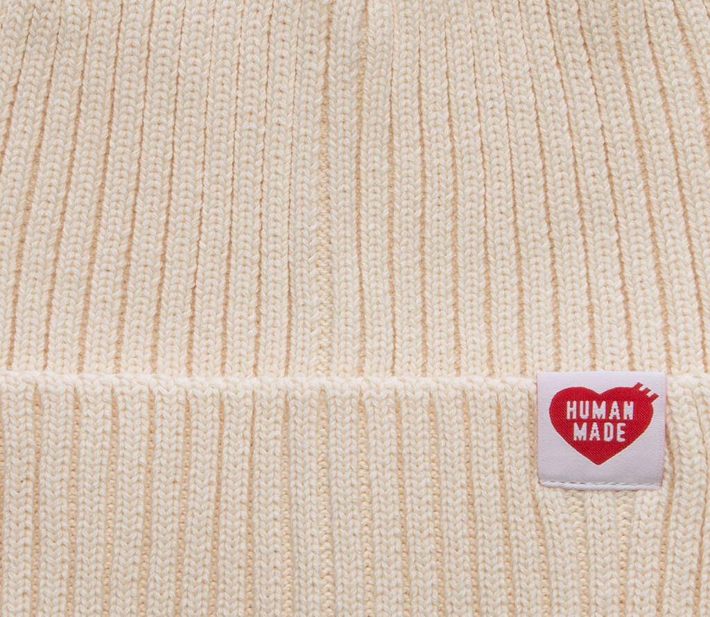 Cotton Rib Beanie - White