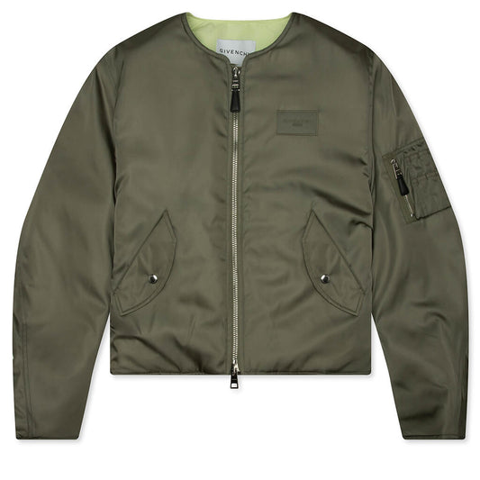 Couture Seam Cropped Bomber - Salvia