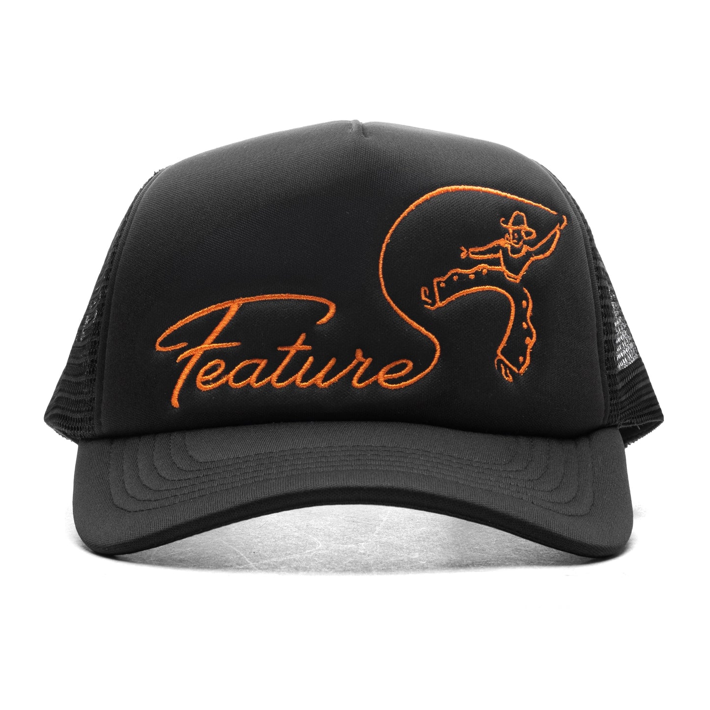 Cowboy Trucker - Black/Orange