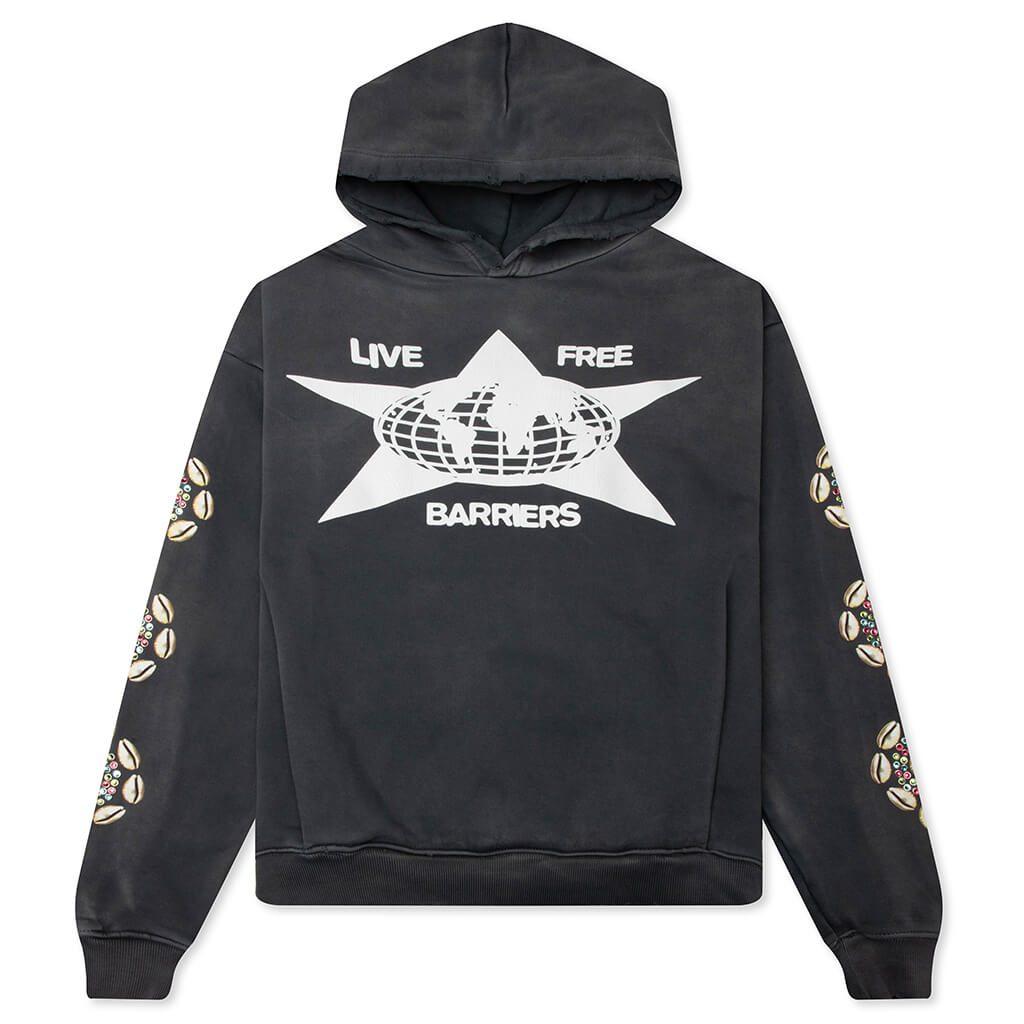 Cowrie Crystal Hoodie - Black