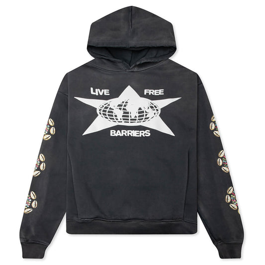 Cowrie Crystal Hoodie - Black
