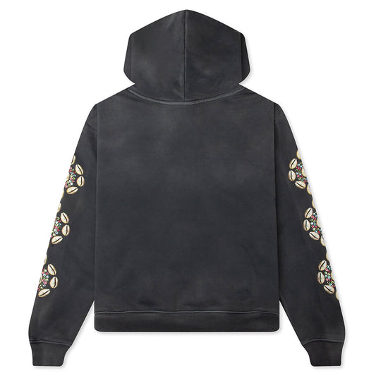Cowrie Crystal Hoodie - Black