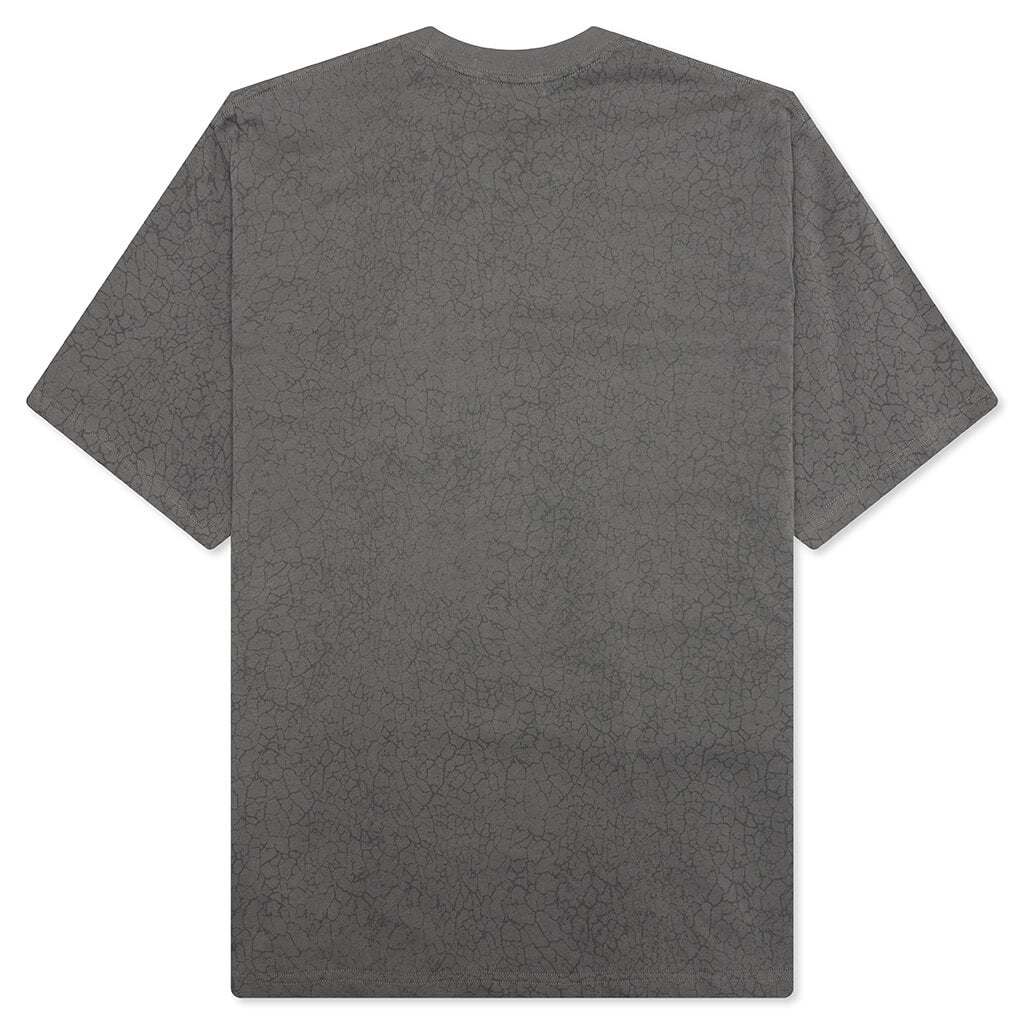 Crack Print Pattern Logo Relaxed Fit Tee - Black